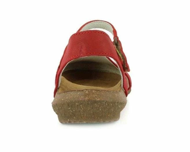 El Naturalista Ladies Shoes El Naturalista N412 Tibet Red Flats Sandals Made In Spain 4 El Naturalista Ladies Shoes El Naturalista N412 Tibet Red Flats Sandals Made In Spain - Image 4