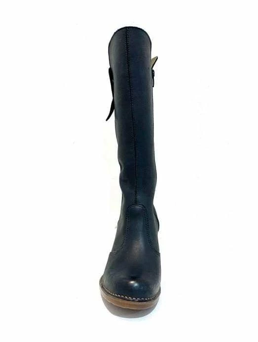 El Naturalista Ladies Boots El Naturalista N567 Black Knee High Heel Zip Made In Spain 2 El Naturalista Ladies Boots El Naturalista N567 Black Knee High Heel Zip Made In Spain - Image 2