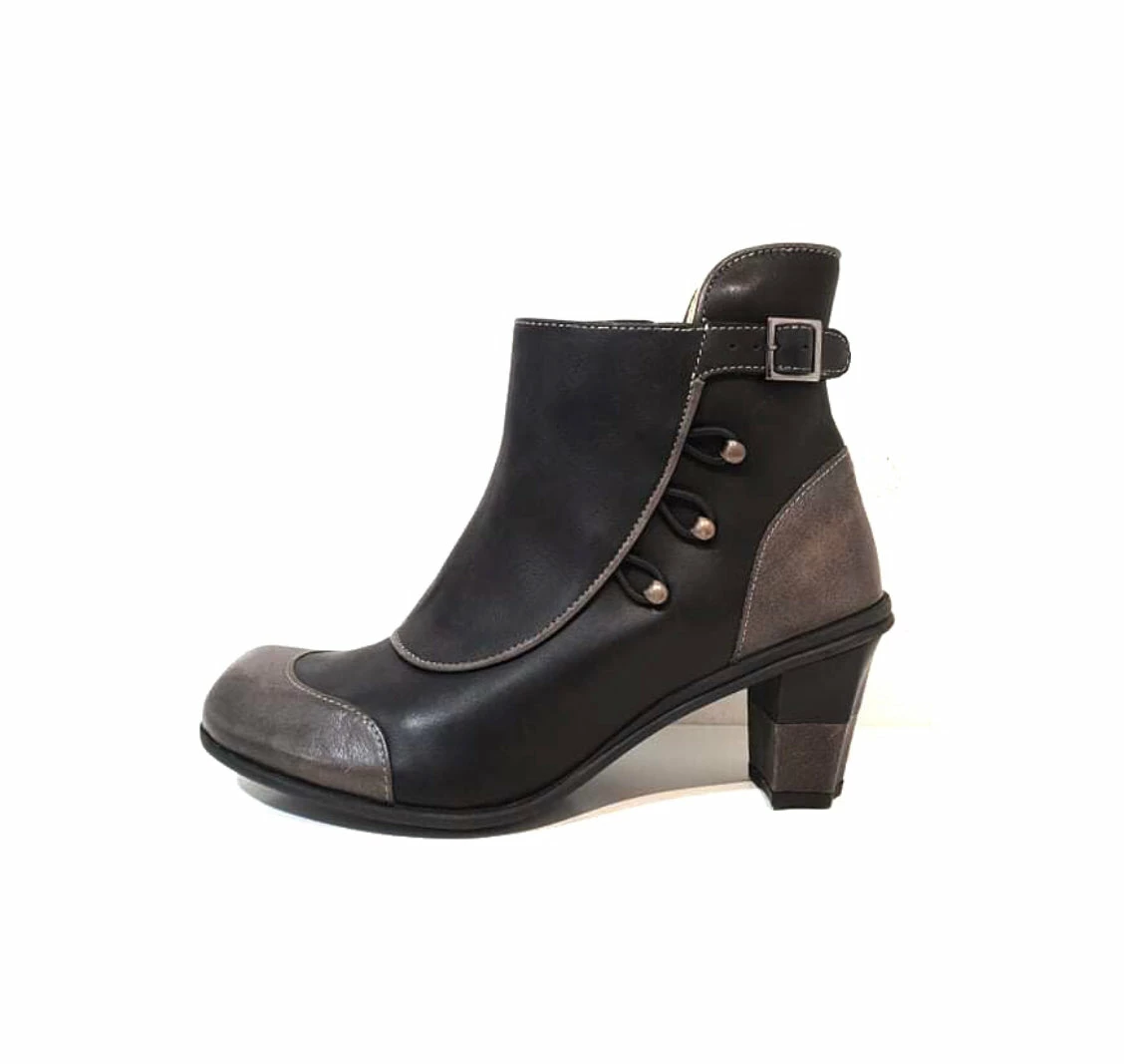 Eject Ladies Boots Eject EJW19-06 Dark Grey Combo Zip Ankle Boot Made In Portugal 1 Eject Ladies Boots Eject EJW19-06 Dark Grey Combo Zip Ankle Boot Made In Portugal