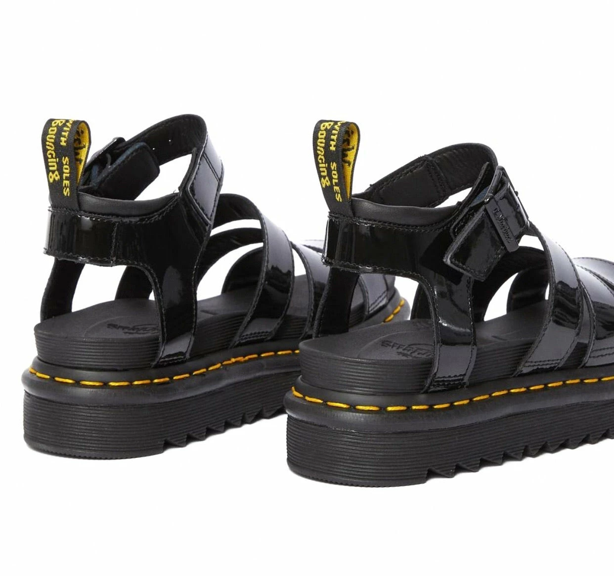 Dr. Martens Shoes Dr. Martens Blaire Chunky Black Patent Sandal Buckle 3 Strap 3 Dr. Martens Shoes Dr. Martens Blaire Chunky Black Patent Sandal Buckle 3 Strap - Image 3