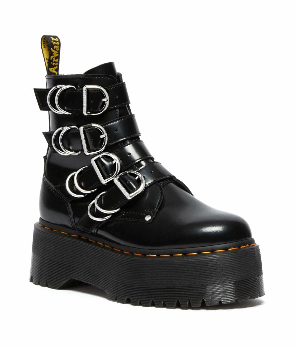 Dr. Martens Boots Dr. Martens Jadon Max Hardware Black 4 Strap Zip Platform Ankle Boot 1 Dr. Martens Boots Dr. Martens Jadon Max Hardware Black 4 Strap Zip Platform Ankle Boot