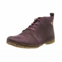 El Naturalista Ladies Boots El Naturalista N974 Mora Purple Lace Up Ankle Boot Made In Spain