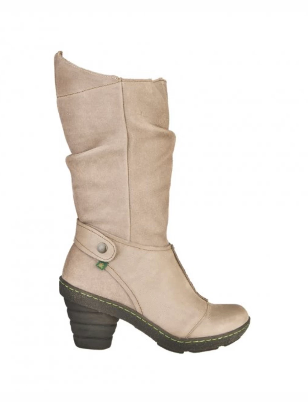El Naturalista Ladies Boots El Naturalista N777 Piedra Beige Antique Wax Zip High Boots Made In Spain 2 El Naturalista Ladies Boots El Naturalista N777 Piedra Beige Antique Wax Zip High Boots Made In Spain - Image 2