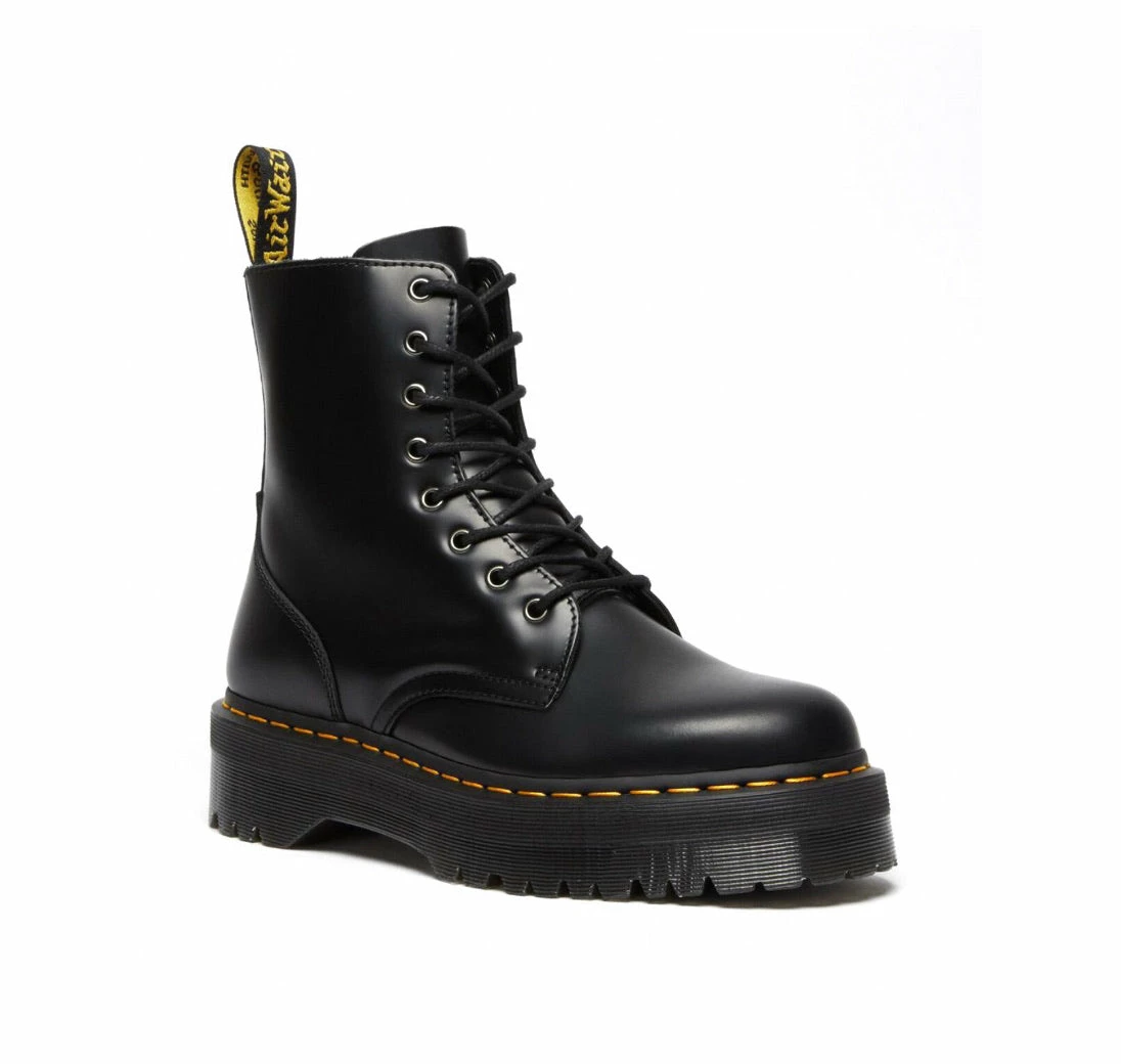 Dr. Martens Boots Dr. Martens Jadon Black Smooth Zip Platform Ankle 8 Eyelet Boot 1 Dr. Martens Boots Dr. Martens Jadon Black Smooth Zip Platform Ankle 8 Eyelet Boot