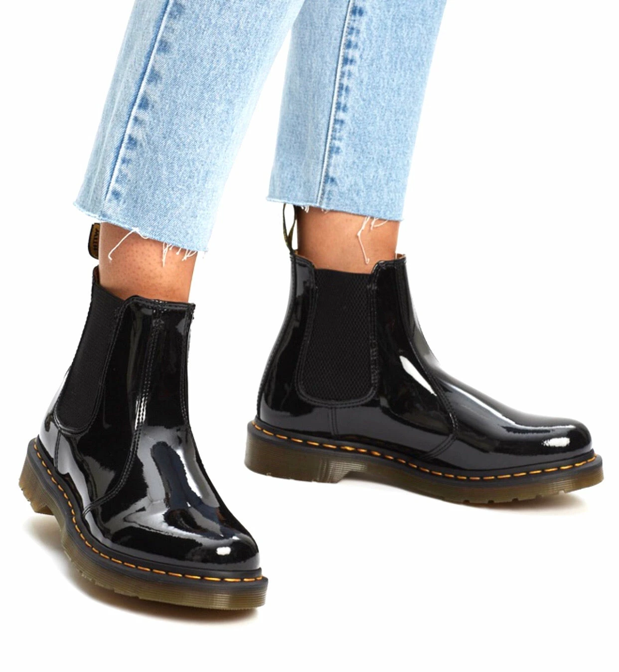 Dr. Martens Boots Dr. Martens 2976 Black Patent Lamper Elastic Sided Boot 3 Dr. Martens Boots Dr. Martens 2976 Black Patent Lamper Elastic Sided Boot - Image 3