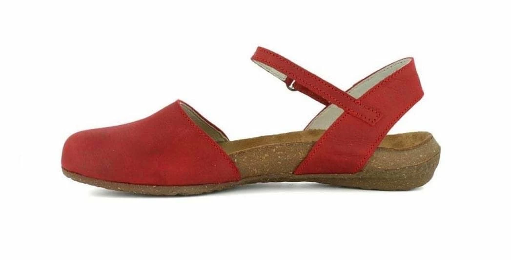 El Naturalista Ladies Shoes El Naturalista N412 Tibet Red Flats Sandals Made In Spain 6 El Naturalista Ladies Shoes El Naturalista N412 Tibet Red Flats Sandals Made In Spain - Image 6