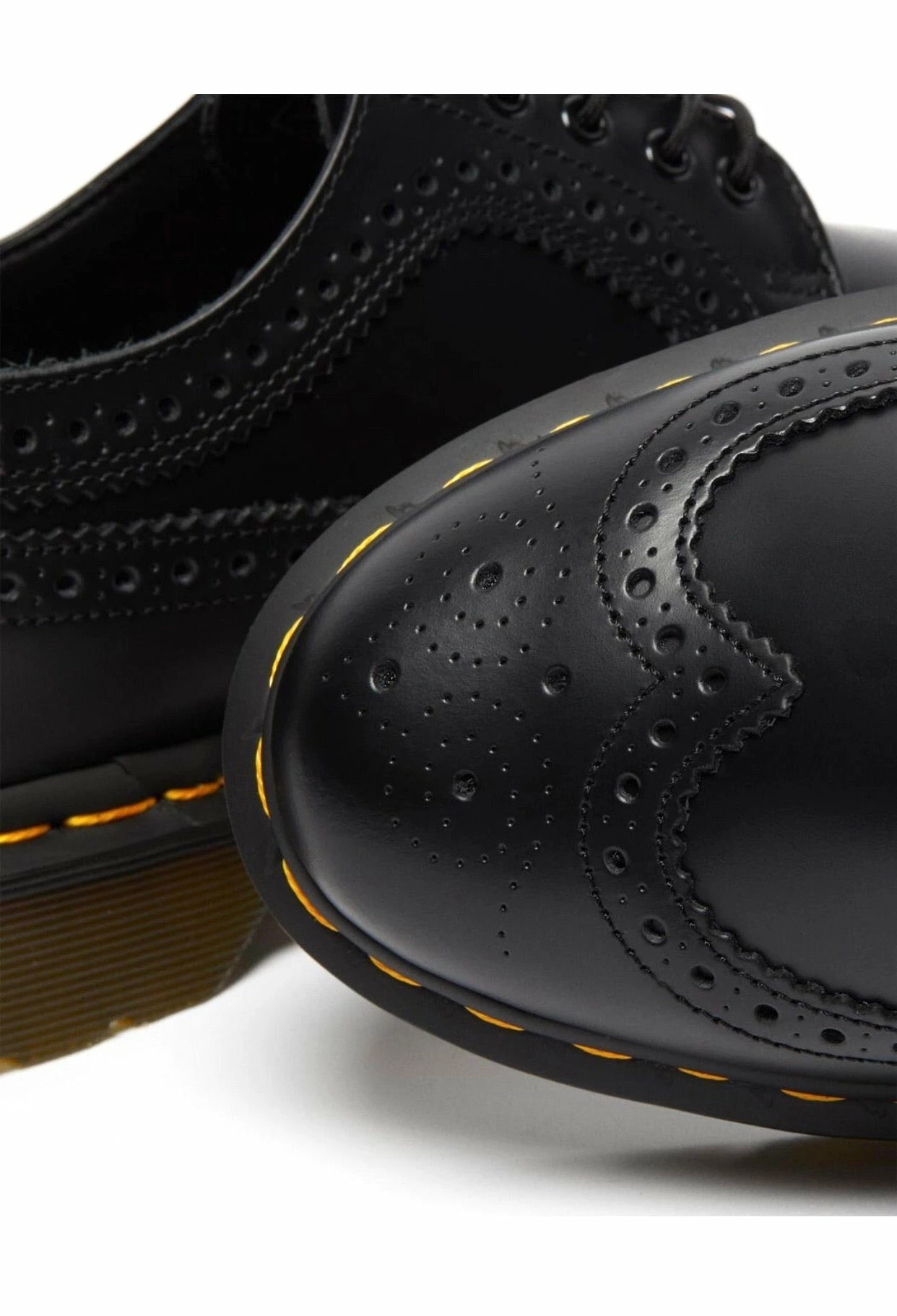 Dr. Martens Shoes Dr. Martens 3989 Black Smooth Yellow Stitch Brogue 5 Eyelet Shoe 4 Dr. Martens Shoes Dr. Martens 3989 Black Smooth Yellow Stitch Brogue 5 Eyelet Shoe - Image 4