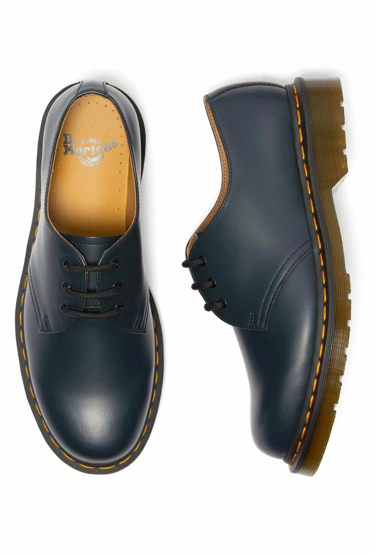 Dr. Martens Shoes Dr. Martens 1461 Navy Blue Smooth 3 Eyelet Shoe 6 Dr. Martens Shoes Dr. Martens 1461 Navy Blue Smooth 3 Eyelet Shoe - Image 6