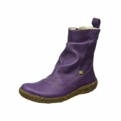 El Naturalista Ladies Boots El Naturalista N722 Purple Zip Mid Calf Boot Made In Spain