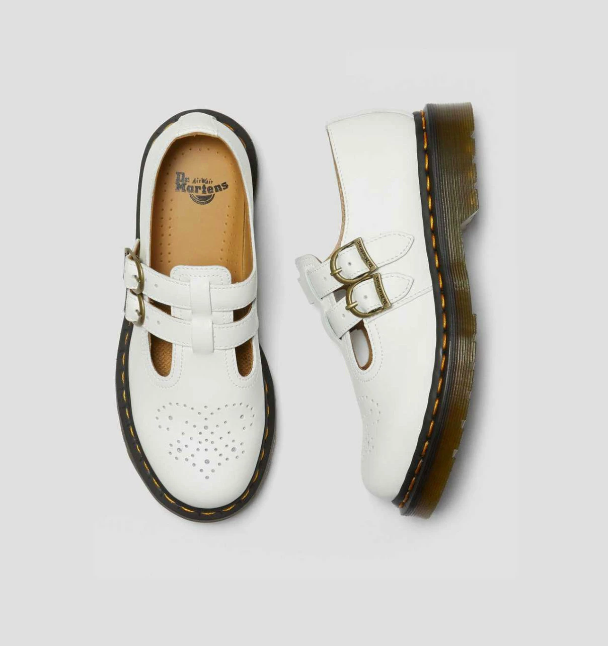 Dr. Martens Shoes Dr. Martens 8065 White Smooth Mary Jane 8 Dr. Martens Shoes Dr. Martens 8065 White Smooth Mary Jane - Image 8