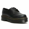 Dr. Martens Shoes Dr. Martens 1461 Quad Black Smooth Platform 3 Eyelet Shoe