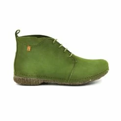 El Naturalista Ladies Boots El Naturalista N974 Selva Green Lace Up Ankle Boots Made In Spain