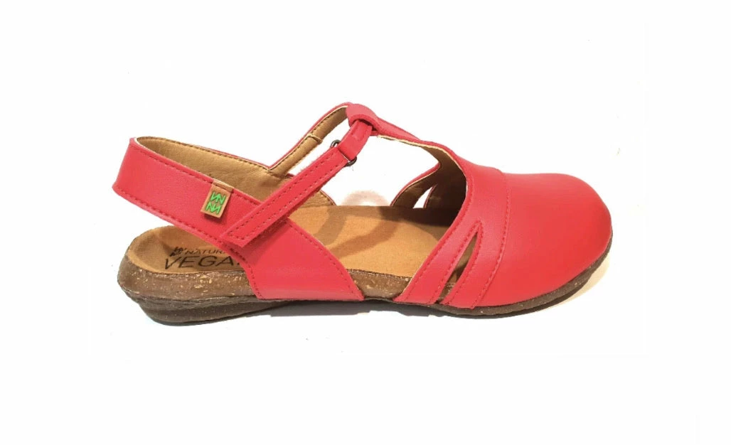 El Naturalista Ladies Shoes El Naturalista N5062 Red Vegan Mary Jane Flats Made In Spain 5 El Naturalista Ladies Shoes El Naturalista N5062 Red Vegan Mary Jane Flats Made In Spain - Image 5