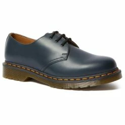 Dr. Martens Shoes Dr. Martens 1461 Navy Blue Smooth 3 Eyelet Shoe