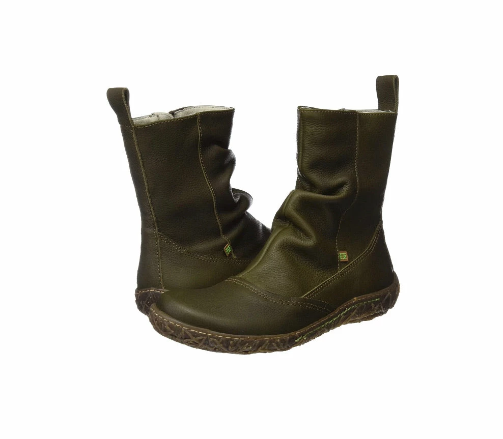 El Naturalista Ladies Boots El Naturalista N722 Olive Zip Mid Calf Made In Spain 2 El Naturalista Ladies Boots El Naturalista N722 Olive Zip Mid Calf Made In Spain - Image 2