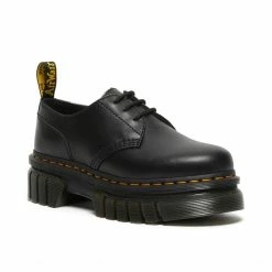 Dr. Martens Shoes Dr. Martens Audrick Black Nappa Lux Platform 3 Eyelet Shoe