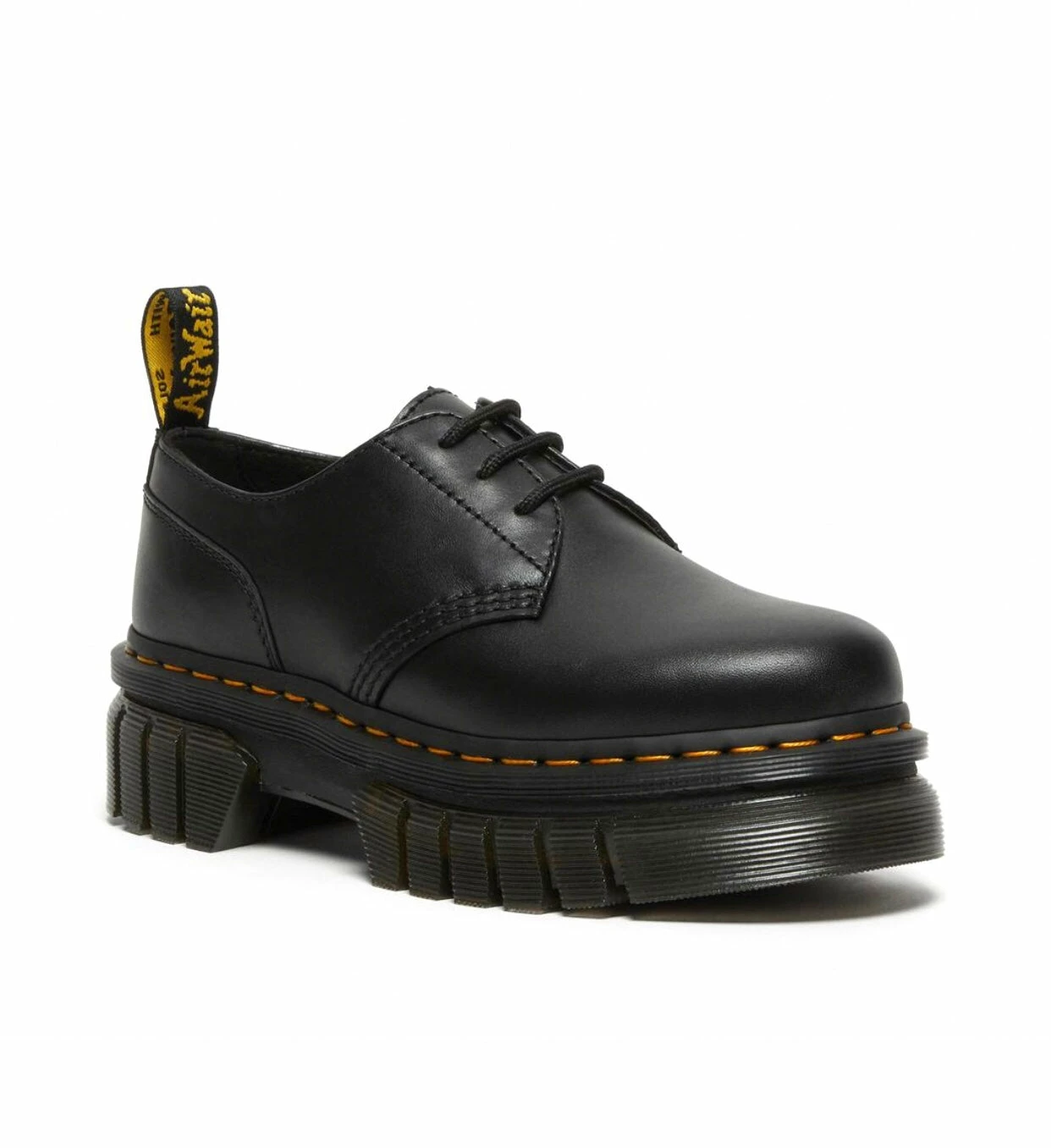 Dr. Martens Shoes Dr. Martens Audrick Black Nappa Lux Platform 3 Eyelet Shoe 1 Dr. Martens Shoes Dr. Martens Audrick Black Nappa Lux Platform 3 Eyelet Shoe