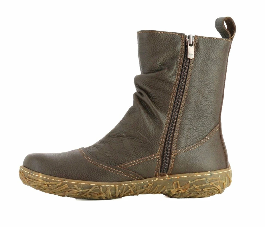 El Naturalista Ladies Boots El Naturalista N722 Brown Zip Mid Calf Boots Made In Spain 3 El Naturalista Ladies Boots El Naturalista N722 Brown Zip Mid Calf Boots Made In Spain - Image 3