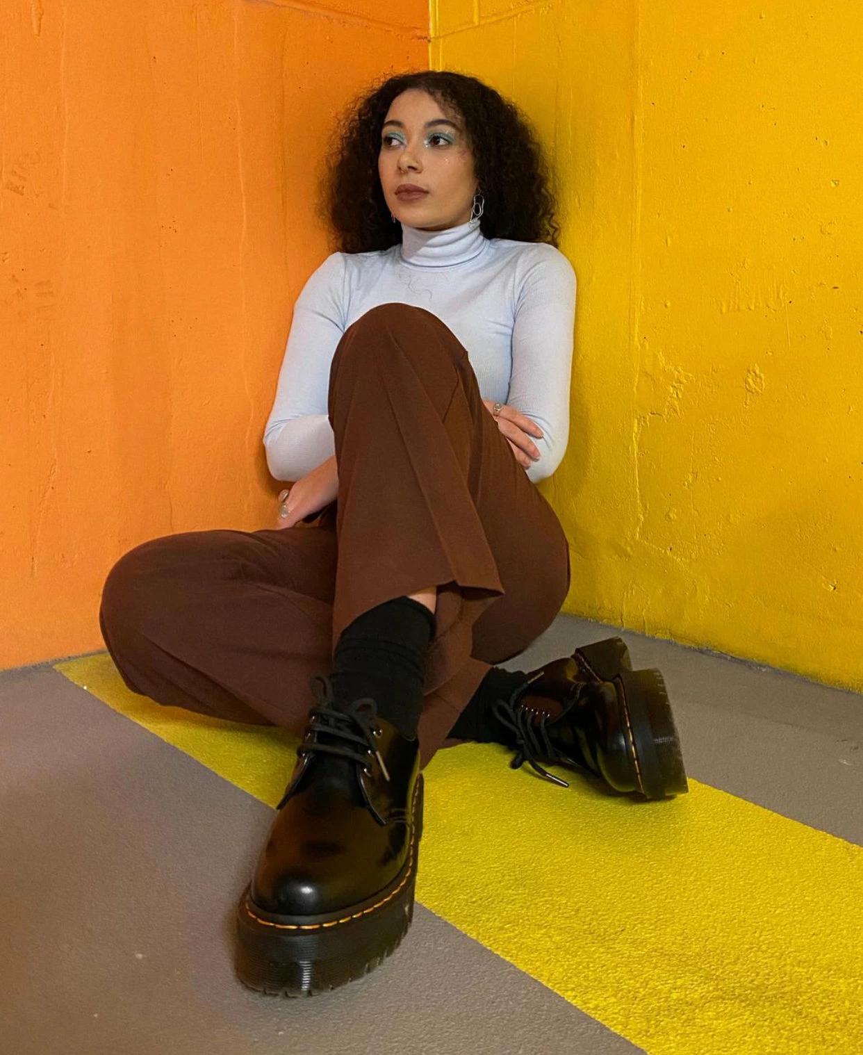 Dr. Martens Shoes Dr. Martens 1461 Quad Black Smooth Platform 3 Eyelet Shoe 3 Dr. Martens Shoes Dr. Martens 1461 Quad Black Smooth Platform 3 Eyelet Shoe - Image 3