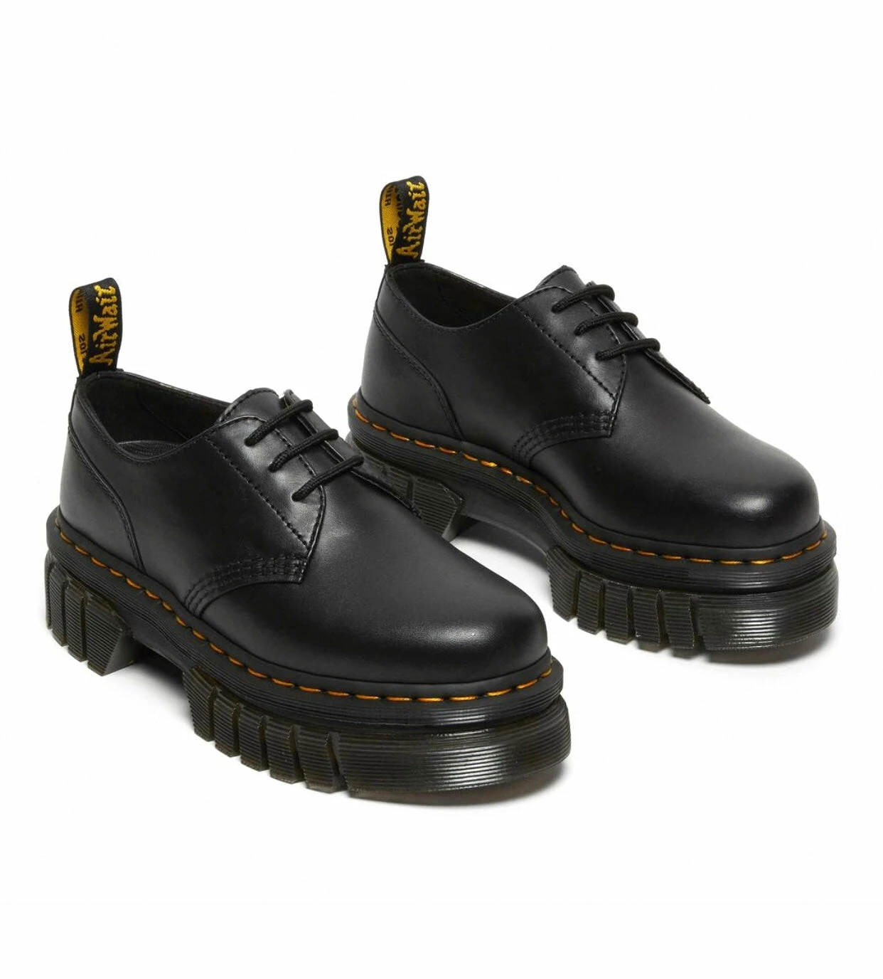 Dr. Martens Shoes Dr. Martens Audrick Black Nappa Lux Platform 3 Eyelet Shoe 4 Dr. Martens Shoes Dr. Martens Audrick Black Nappa Lux Platform 3 Eyelet Shoe - Image 4