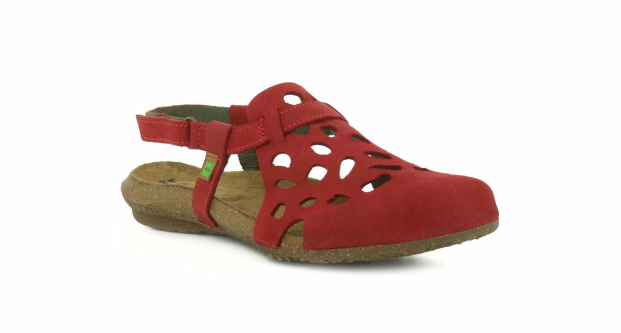 El Naturalista Ladies Shoes El Naturalista 5063 Tibet Red Flats Sandals Made In Spain 1 El Naturalista Ladies Shoes El Naturalista 5063 Tibet Red Flats Sandals Made In Spain