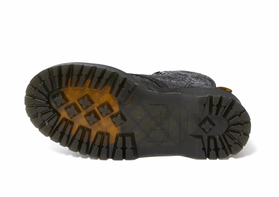 Dr. Martens Boots Dr. Martens Molly Black Iridescent Crackle Platform Ankle 6 Eyelet Boot 4 Dr. Martens Boots Dr. Martens Molly Black Iridescent Crackle Platform Ankle 6 Eyelet Boot - Image 4