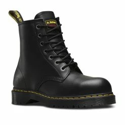 Dr. Martens Boots Dr. Martens Black Icon Steel Toe Fine Haircell Ankle 7 Eyelet Boot
