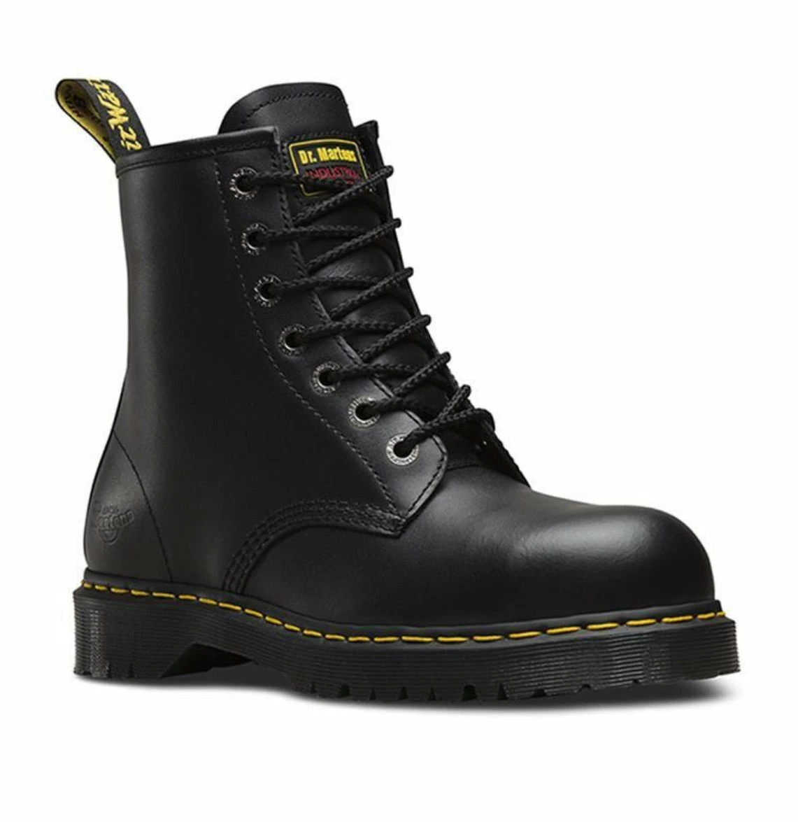 Dr. Martens Boots Dr. Martens Black Icon Steel Toe Fine Haircell Ankle 7 Eyelet Boot 1 Dr. Martens Boots Dr. Martens Black Icon Steel Toe Fine Haircell Ankle 7 Eyelet Boot