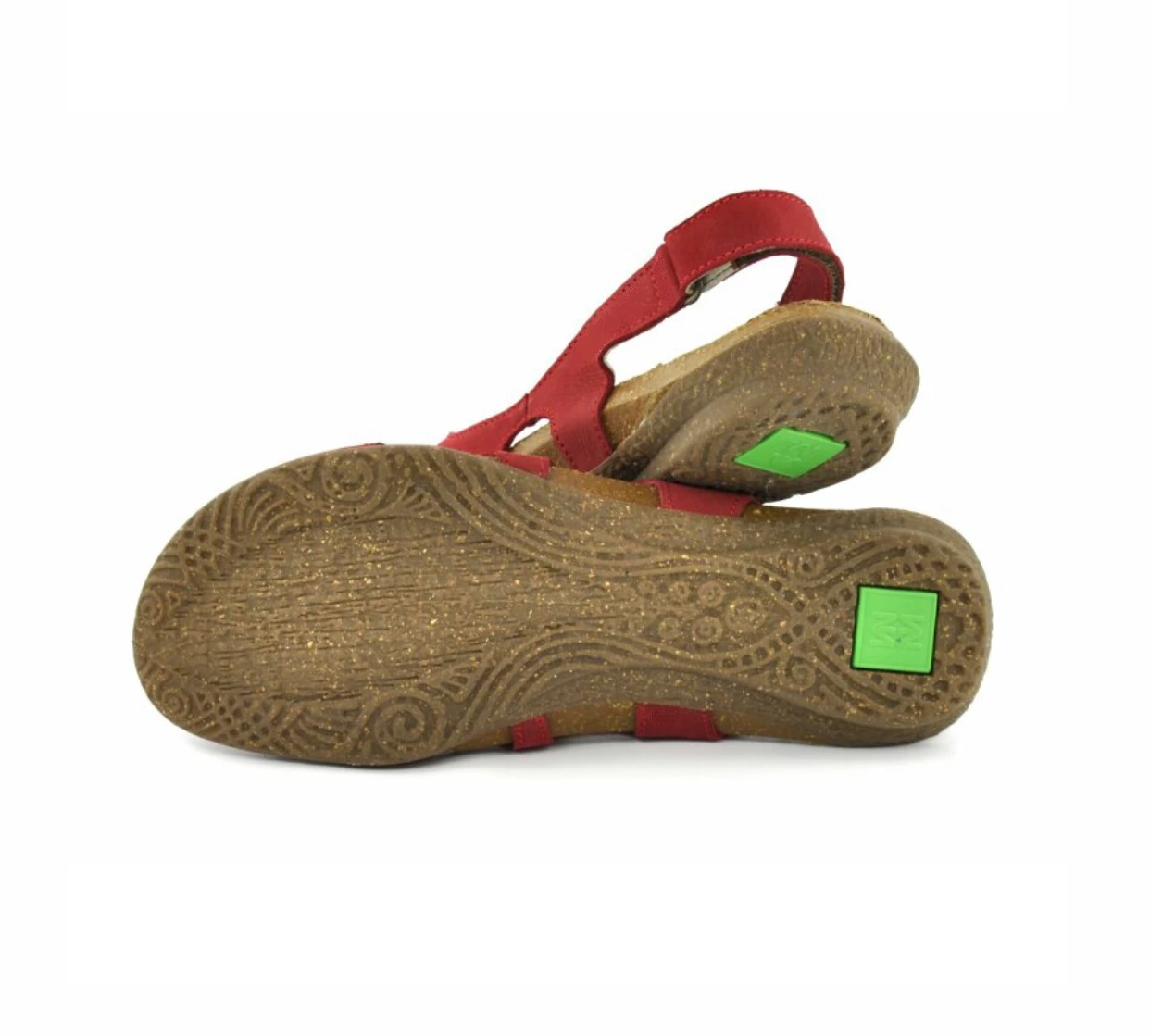 El Naturalista Ladies Shoes El Naturalista N413 Tibet Red Closed Toe Flats Sandals Made In Spain 3 El Naturalista Ladies Shoes El Naturalista N413 Tibet Red Closed Toe Flats Sandals Made In Spain - Image 3