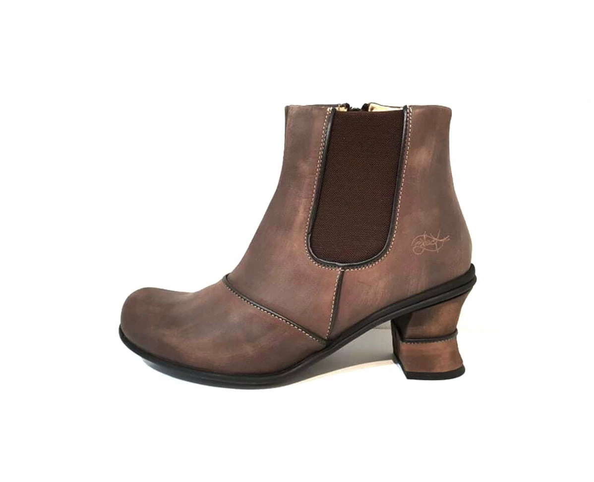 Eject Ladies Boots Eject EJW16-18 Brown Zip Chelsea Ankle Boot Made In Portugal 5 Eject Ladies Boots Eject EJW16-18 Brown Zip Chelsea Ankle Boot Made In Portugal - Image 5