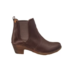 El Naturalista Ladies Boots El Naturalista 5492 Sylvan Brown Pull On Ankle Boot Made In Spain