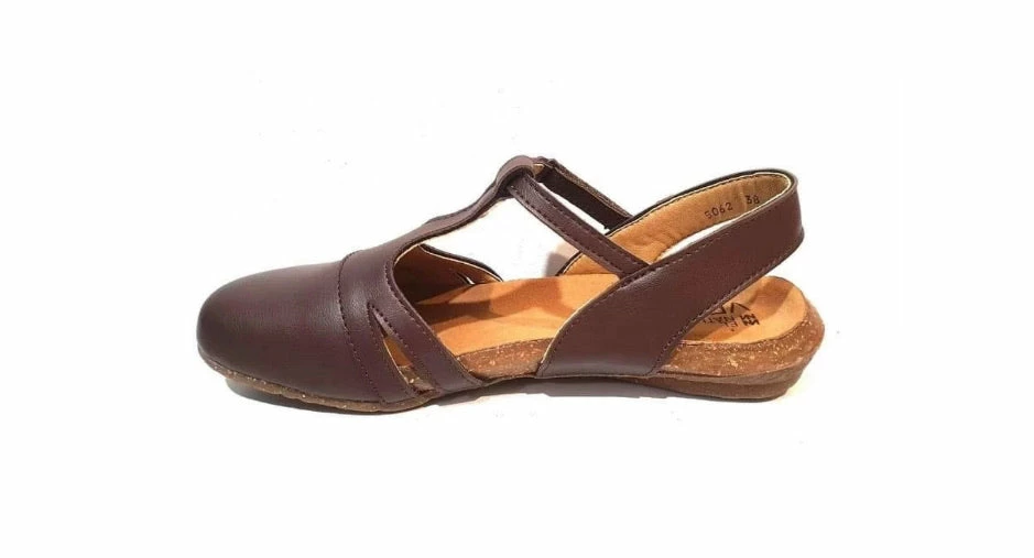 El Naturalista Ladies Shoes El Naturalista N5062 Brown Vegan Mary Jane Flats Made In Spain 5 El Naturalista Ladies Shoes El Naturalista N5062 Brown Vegan Mary Jane Flats Made In Spain - Image 5
