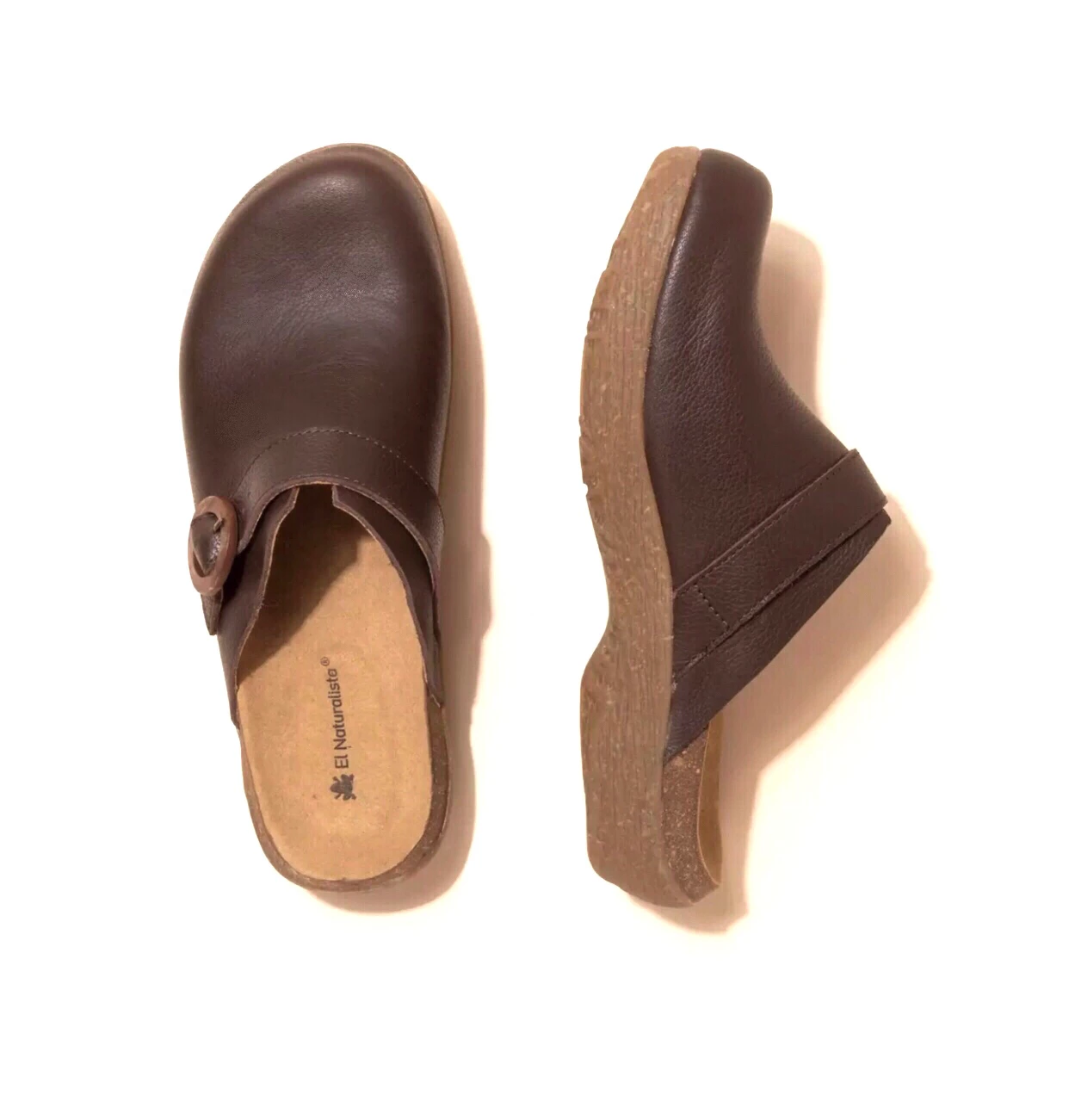 El Naturalista Ladies Shoes El Naturalista 5701 Brown Wakatiwai Buckle Clog Made In Spain 4 El Naturalista Ladies Shoes El Naturalista 5701 Brown Wakatiwai Buckle Clog Made In Spain - Image 4