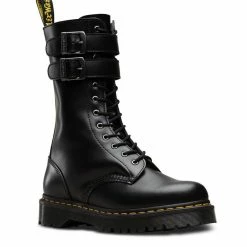 Dr. Martens Boots Caspian Alt Black 12 Eyelet Mid Calf Zip Boot
