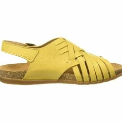 El Naturalista Ladies Shoes El Naturalista 5246 Zumaia Natural Grain Corn Yellow Sandals Made In Spain