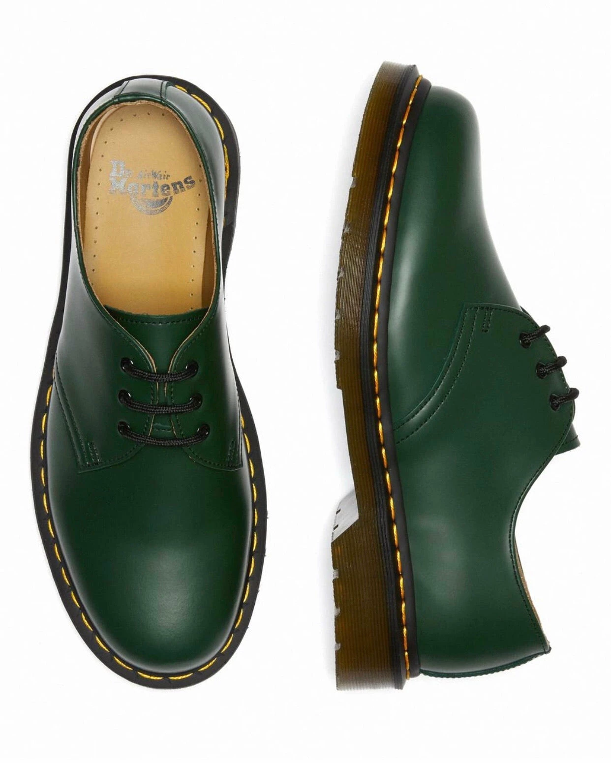 Dr. Martens Shoes Dr. Martens 1461 Green Smooth 3 Eyelet Shoe 8 Dr. Martens Shoes Dr. Martens 1461 Green Smooth 3 Eyelet Shoe - Image 8