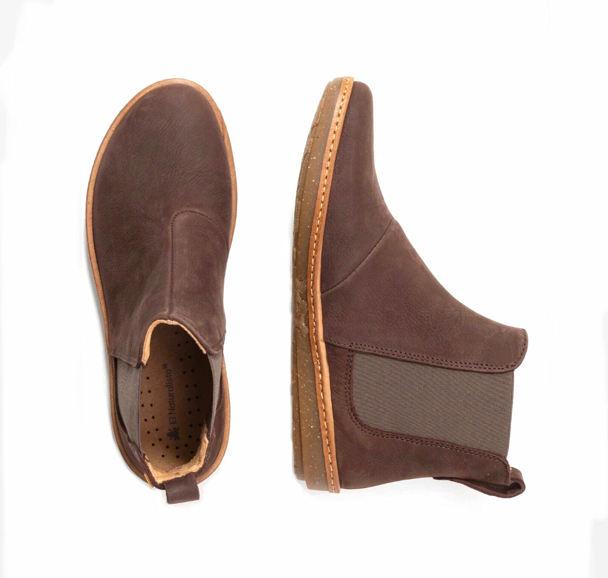 El Naturalista Ladies Boots El Naturalista 5310 Coral Brown Pleasant Pull On Boots Made In Spain 3 El Naturalista Ladies Boots El Naturalista 5310 Coral Brown Pleasant Pull On Boots Made In Spain - Image 3