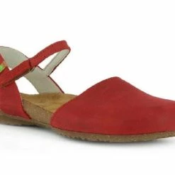 El Naturalista Ladies Shoes El Naturalista N412 Tibet Red Flats Sandals Made In Spain
