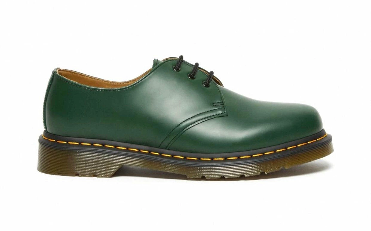 Dr. Martens Shoes Dr. Martens 1461 Green Smooth 3 Eyelet Shoe 4 Dr. Martens Shoes Dr. Martens 1461 Green Smooth 3 Eyelet Shoe - Image 4