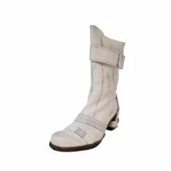 Eject Ladies Boots Eject EJW14-48 White Zip Mid Calf Boot Made In Portugal