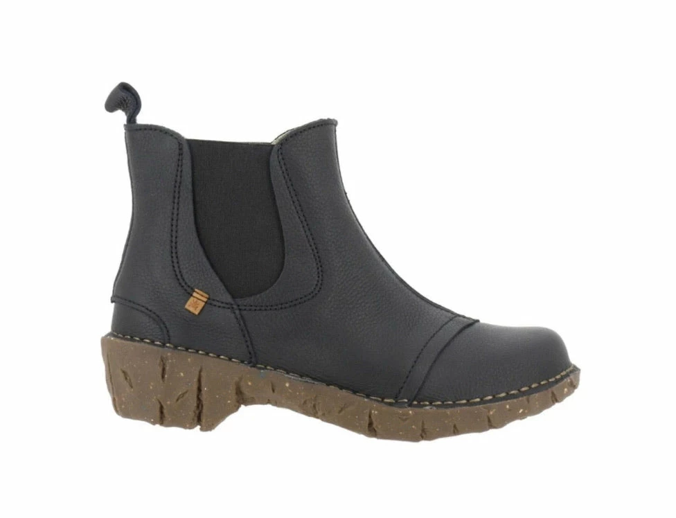 El Naturalista Ladies Boots El Naturalista N158 Black Pull On Ankle Boot Made In Spain 2 El Naturalista Ladies Boots El Naturalista N158 Black Pull On Ankle Boot Made In Spain - Image 2