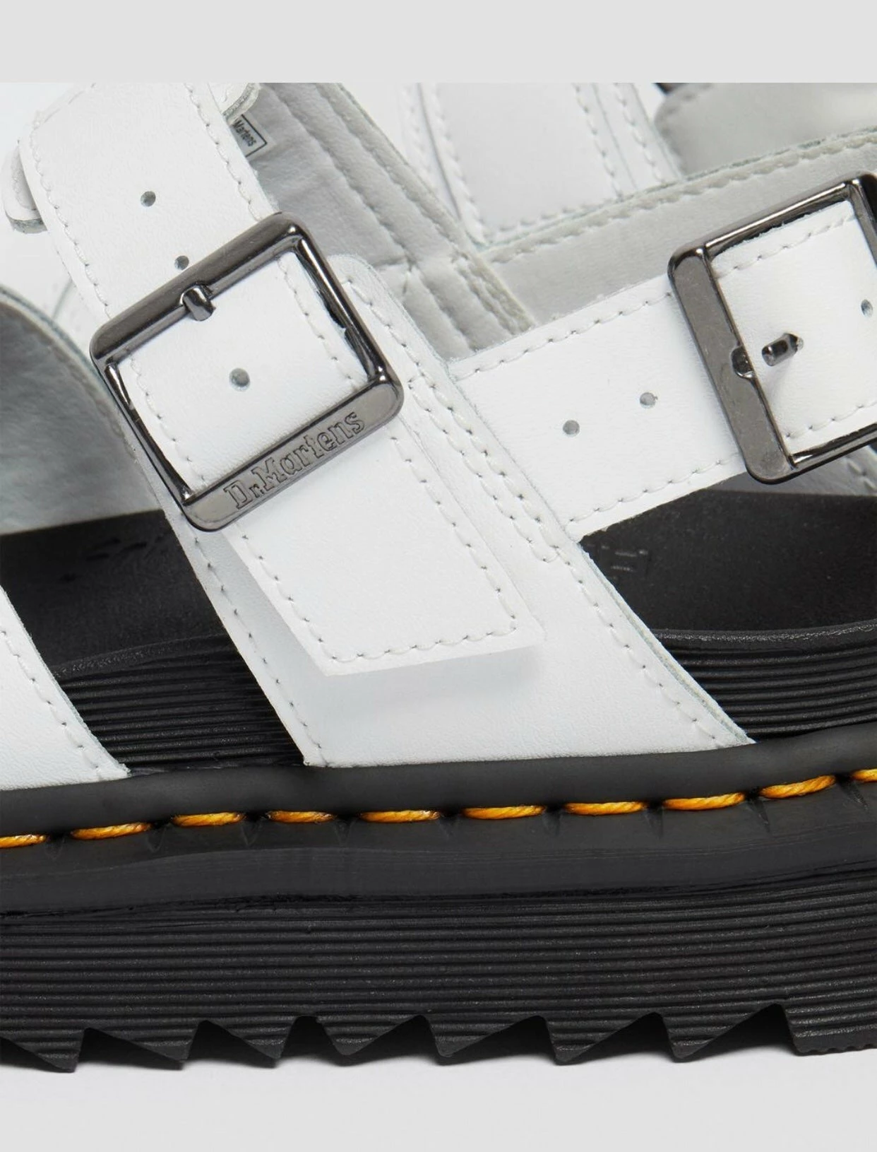 Dr. Martens Shoes Dr. Martens Voss II White Hydro Leather Cross Strap Sandal 3 Dr. Martens Shoes Dr. Martens Voss II White Hydro Leather Cross Strap Sandal - Image 3
