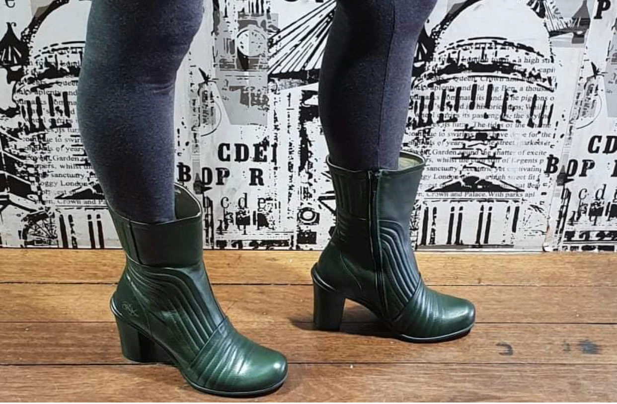 Eject Ladies Boots Eject EJW21-08 Green Zip Mid Calf Boot Made In Portugal 4 Eject Ladies Boots Eject EJW21-08 Green Zip Mid Calf Boot Made In Portugal - Image 4