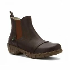El Naturalista Ladies Boots El Naturalista N158 Brown Pull On Ankle Boot Made In Spain