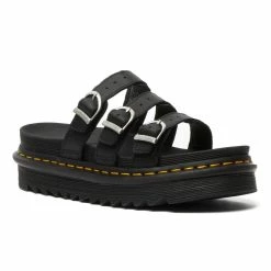 Dr. Martens Shoes Dr. Martens Blaire Hydro Black Yellow Stitch Slide
