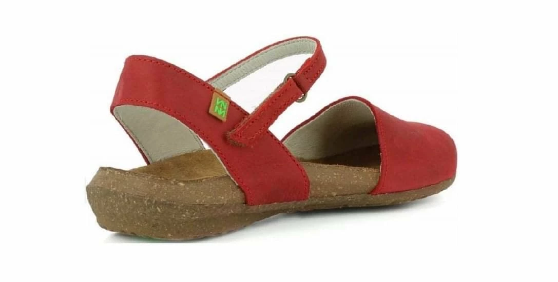 El Naturalista Ladies Shoes El Naturalista N412 Tibet Red Flats Sandals Made In Spain 3 El Naturalista Ladies Shoes El Naturalista N412 Tibet Red Flats Sandals Made In Spain - Image 3
