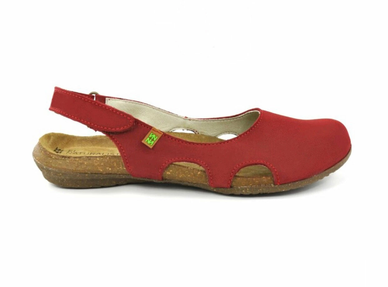 El Naturalista Ladies Shoes El Naturalista N413 Tibet Red Closed Toe Flats Sandals Made In Spain 1 El Naturalista Ladies Shoes El Naturalista N413 Tibet Red Closed Toe Flats Sandals Made In Spain