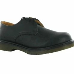 Dr. Martens Shoes Dr. Martens 1462 Black Greasy Plain Welt 3 Eyelet Shoe