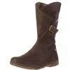 El Naturalista Ladies Boots El Naturalista N916 Brown Mid Calf Zip Boots Made In Spain