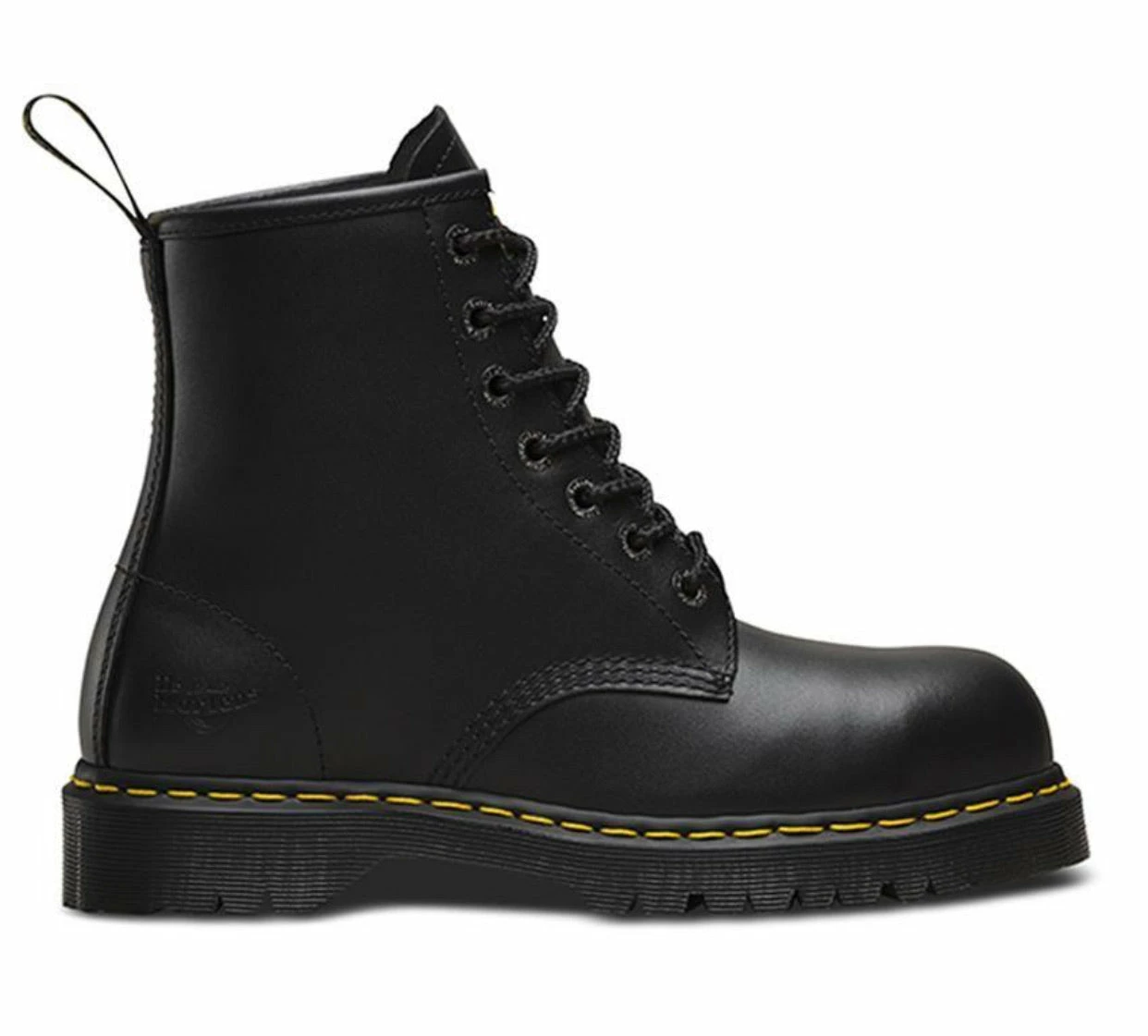 Dr. Martens Boots Dr. Martens Black Icon Steel Toe Fine Haircell Ankle 7 Eyelet Boot 2 Dr. Martens Boots Dr. Martens Black Icon Steel Toe Fine Haircell Ankle 7 Eyelet Boot - Image 2